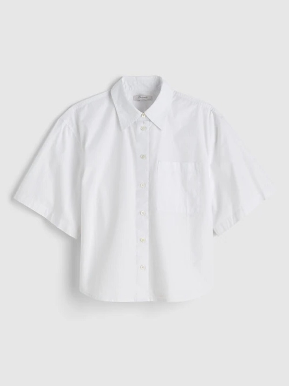 Madewell Straight-Hem Short-Sleeve Shirt in Poplin - Picture 5 of 5